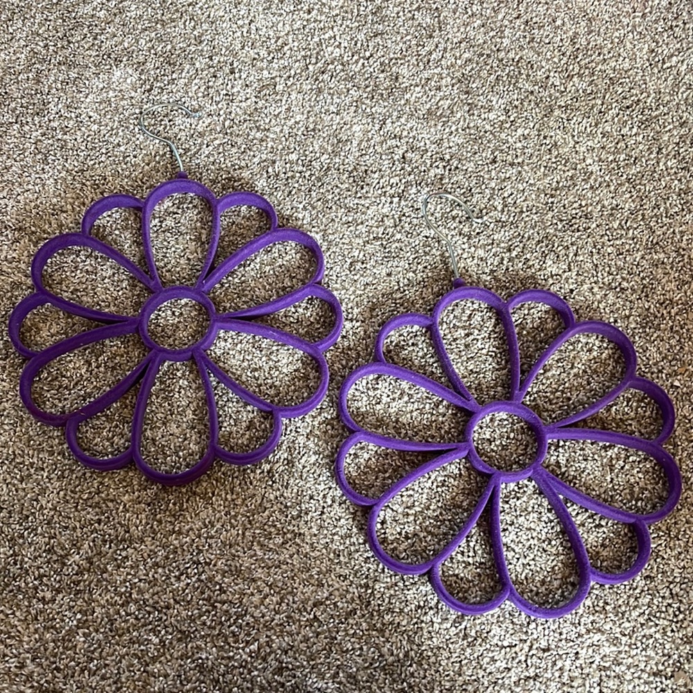 Purple Felt Scarf Hangers